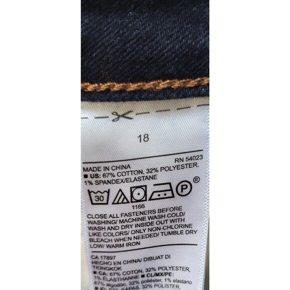 Old Navy Jeans Women Size 18 Skinny Dark Denim Jeans High-Rise - Picture 10 of 13